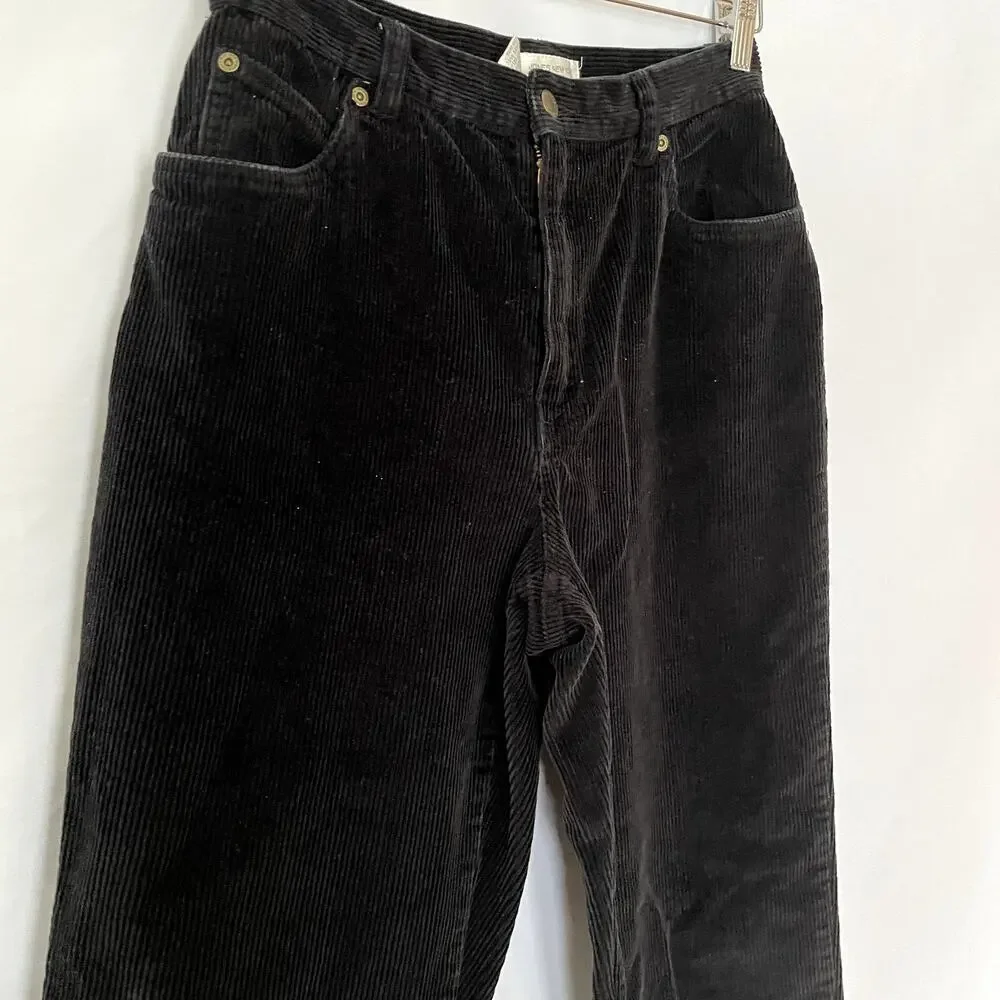 Jones New York Sport black corduroy pants cotton women's size 8 trousers - Picture 2 of 6
